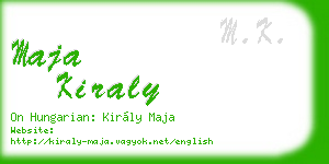 maja kiraly business card